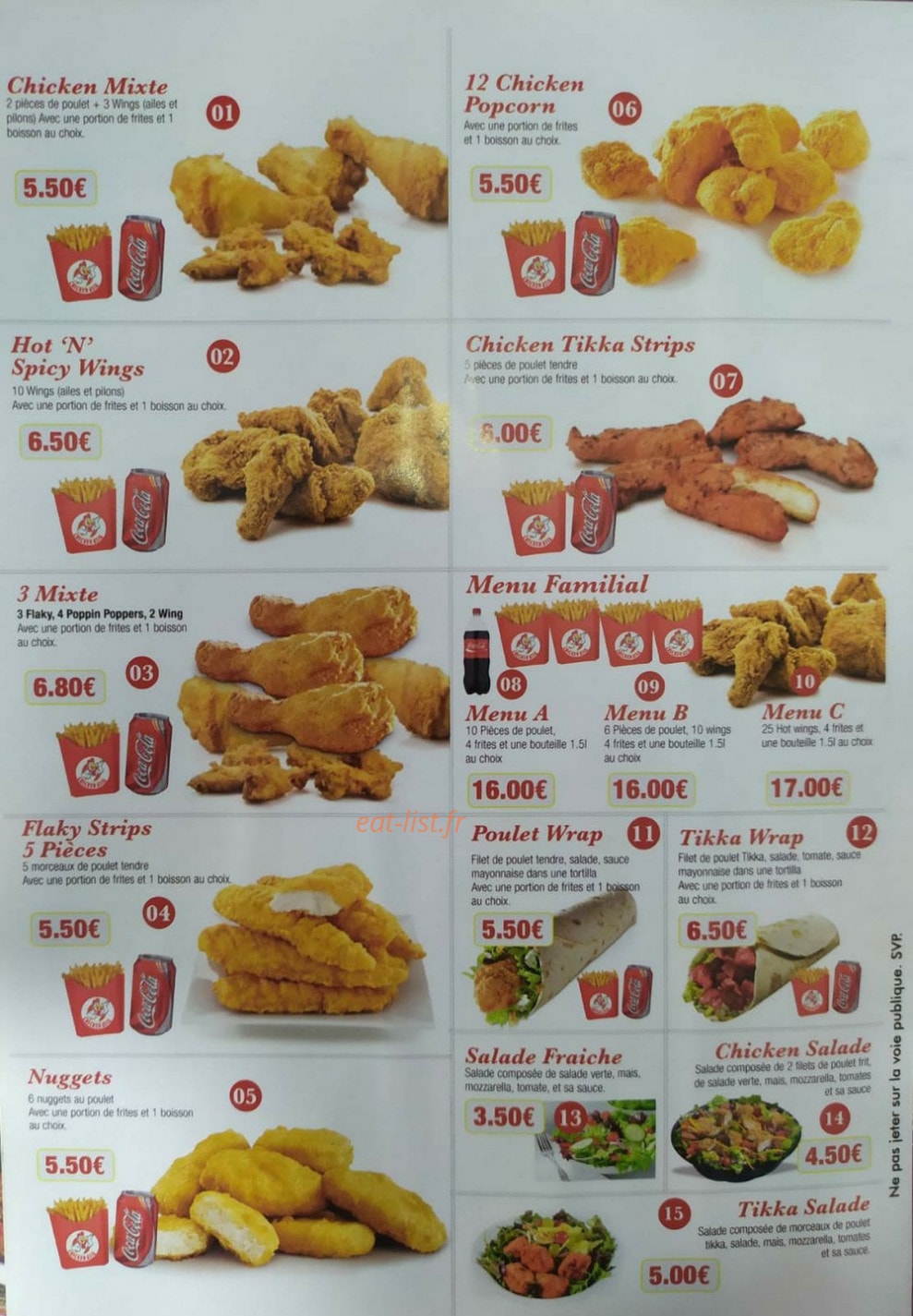 Chicken Asia — carte page 3