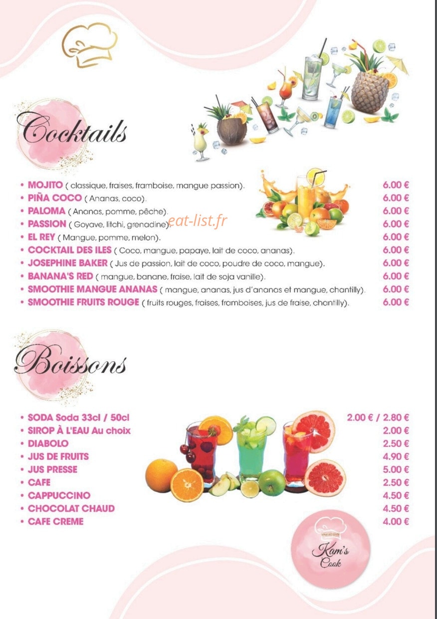 Kam's Cook — carte page 6