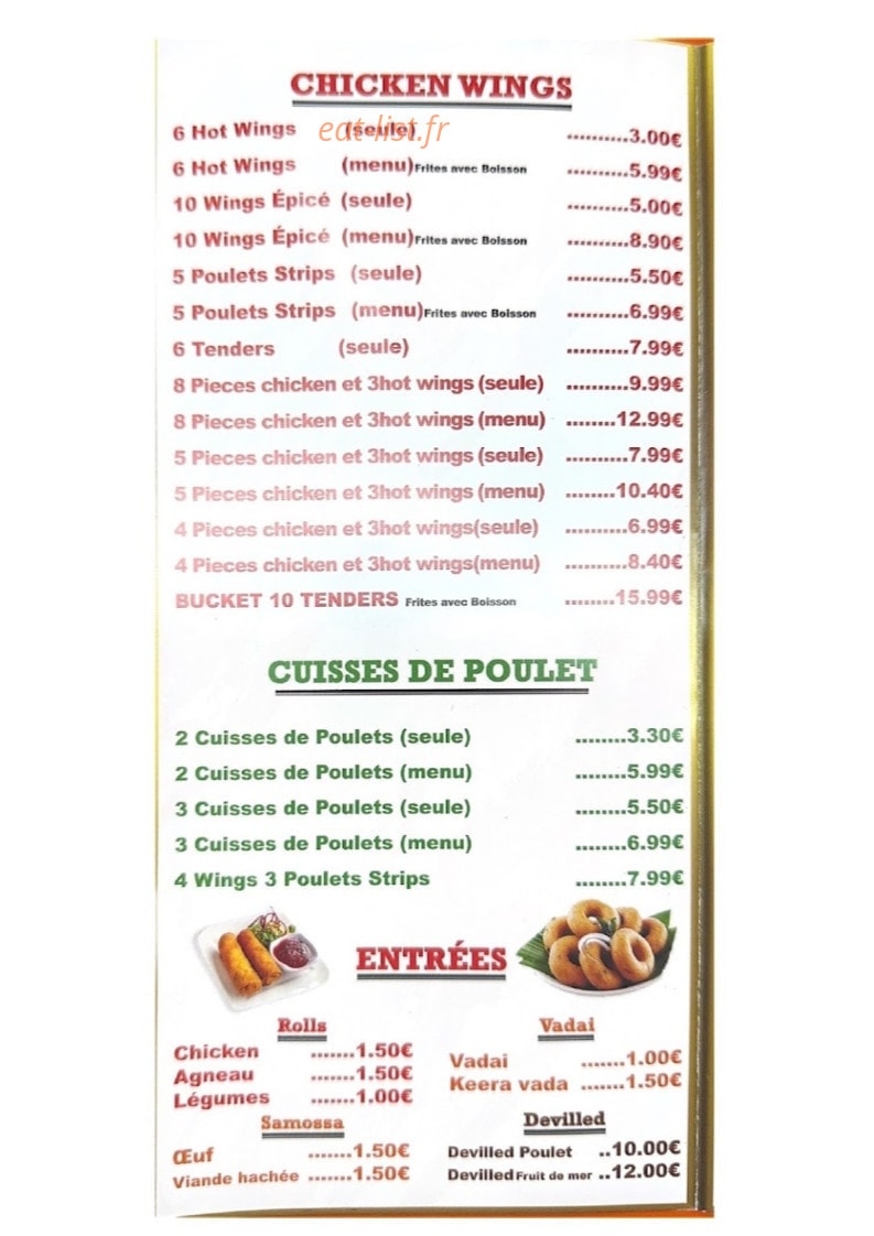 kitchen chicken spot — carte page 2