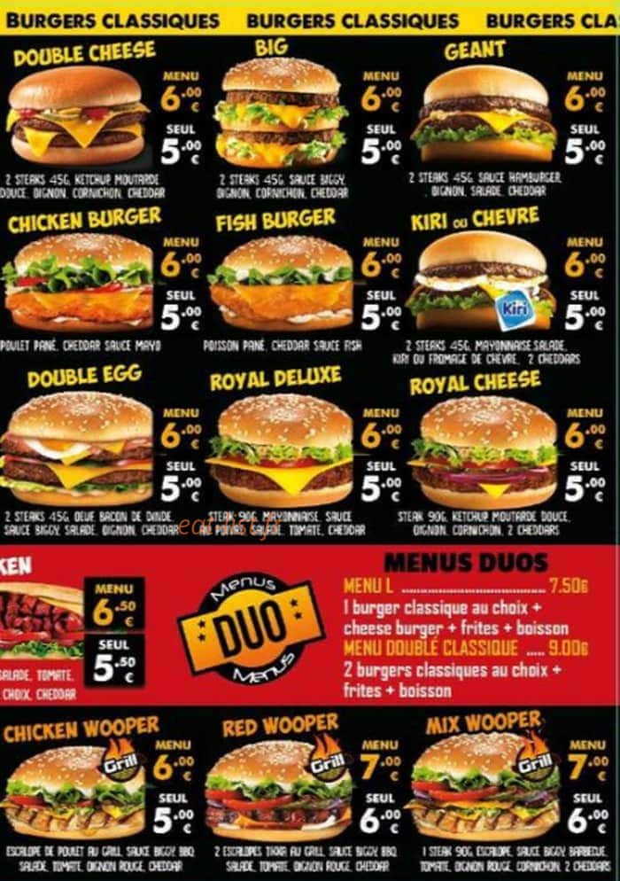 Le Bill’S — carte page 1