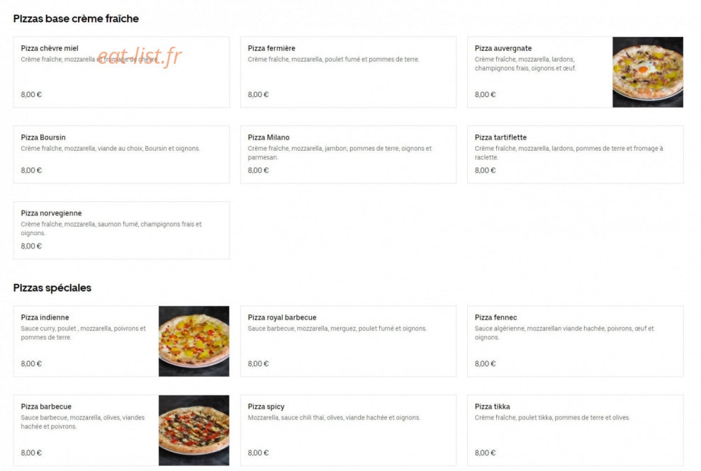 Oh Kebab Pizza — carte page 6