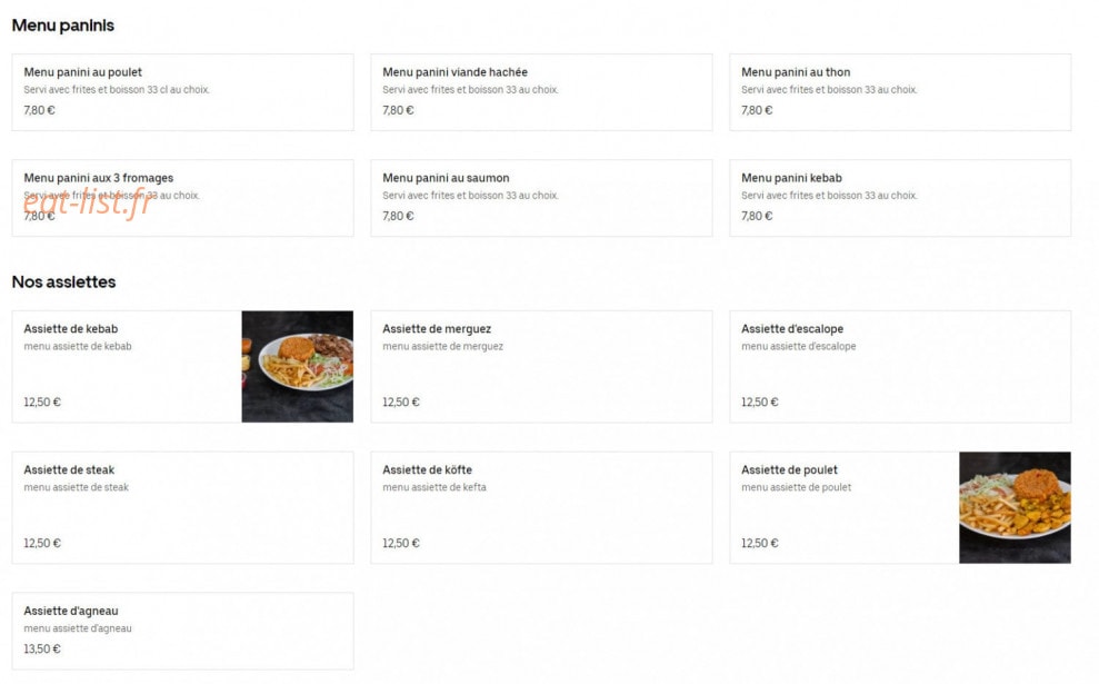 Oh Kebab Pizza — carte page 2