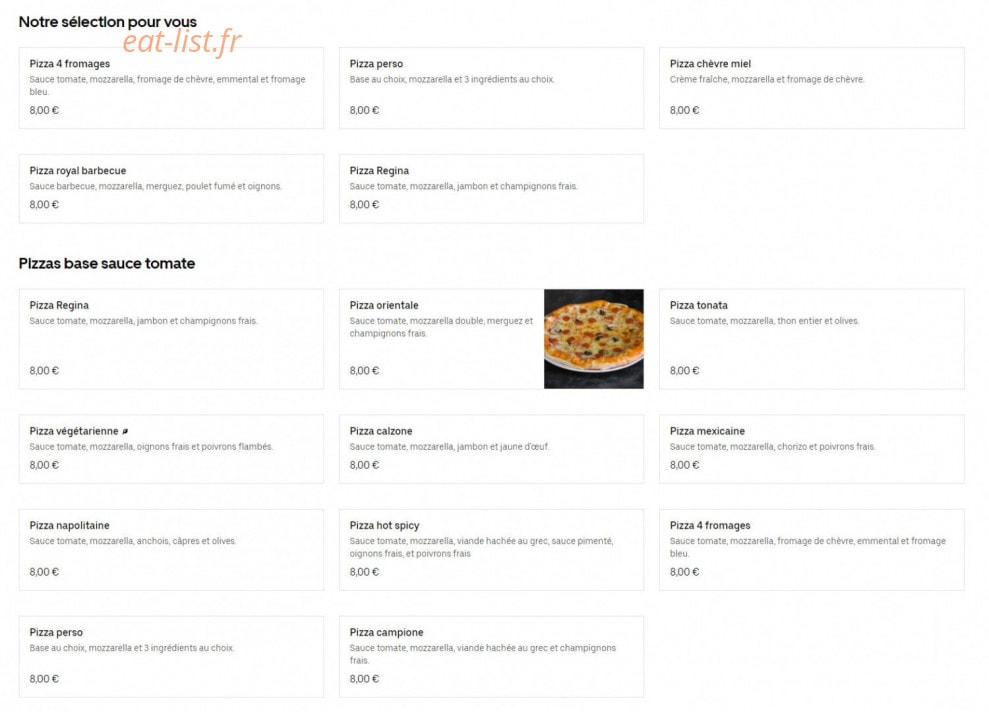 Oh Kebab Pizza — carte page 5
