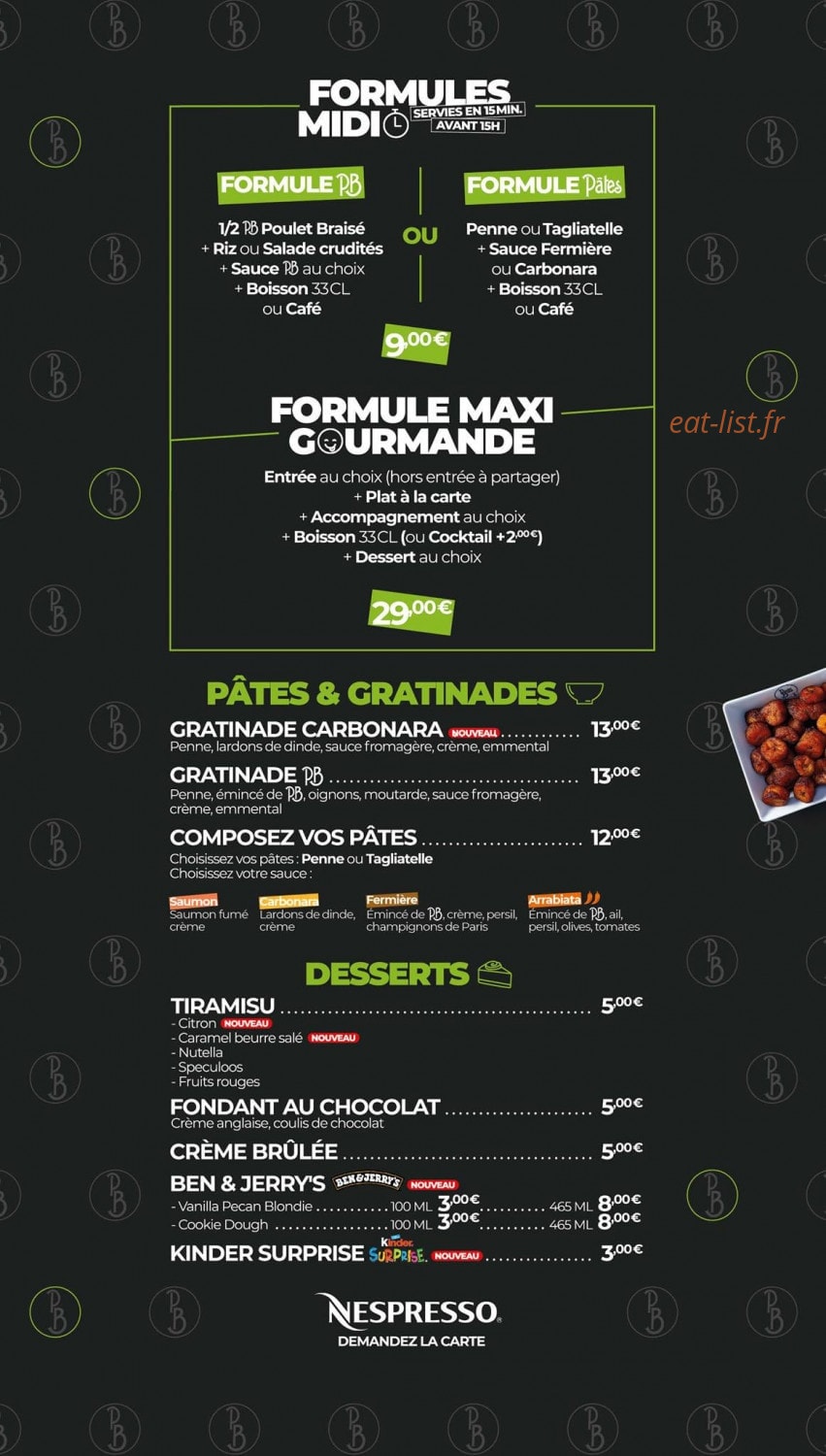 PB Poulet Braisé — carte page 2