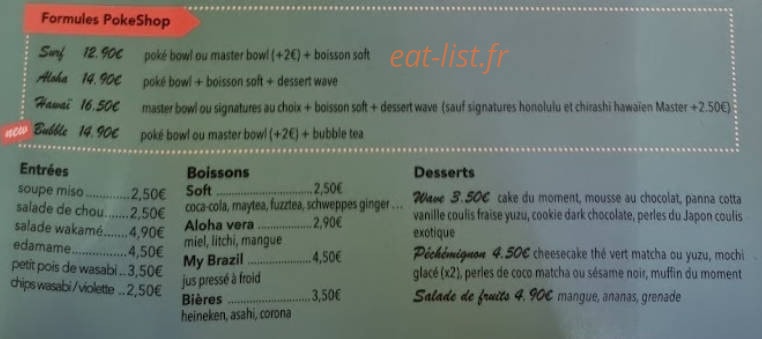 Poké Shop — carte page 2
