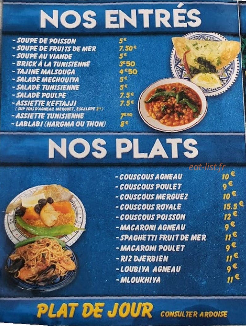 Restaurant sidibousaid — carte page 2