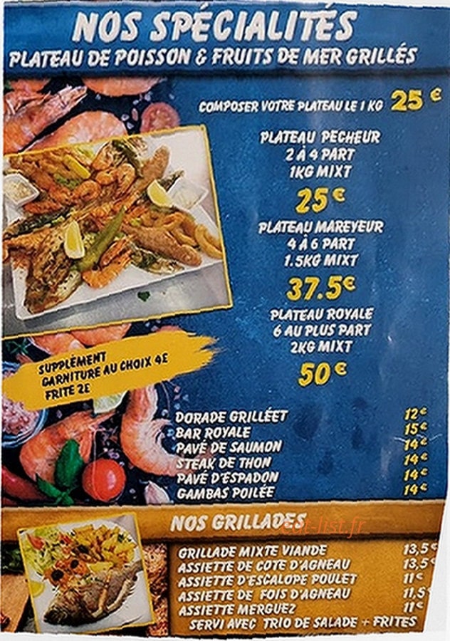 Restaurant sidibousaid — carte page 1