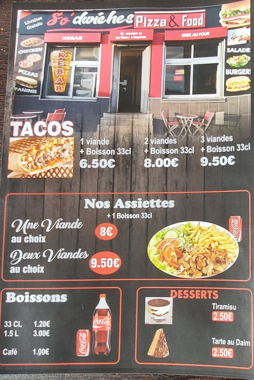 So'dwiches — carte page 4