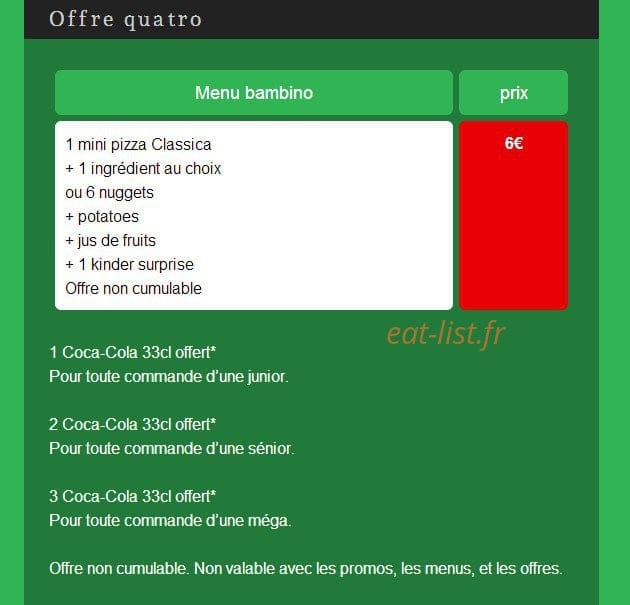 Andiamo Pizza — carte page 12