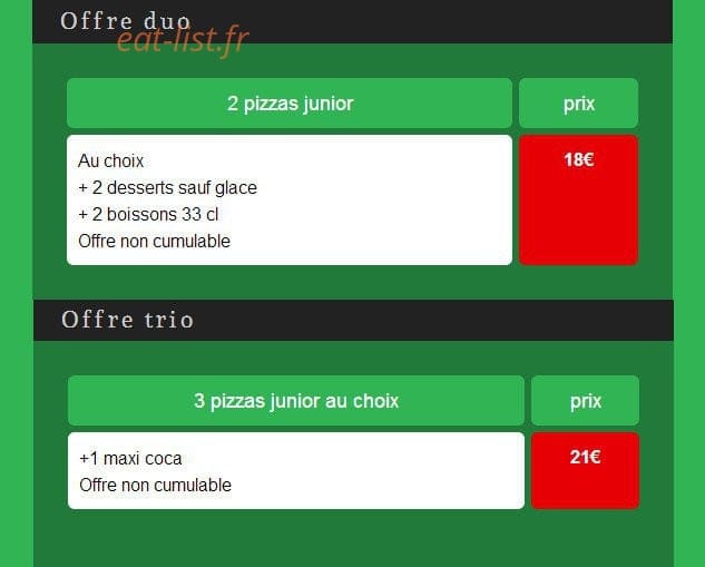 Andiamo Pizza — carte page 11