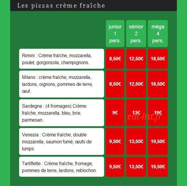 Andiamo Pizza — carte page 5