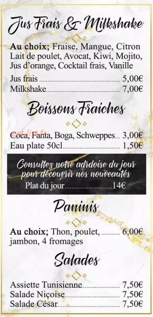 Gaya Lounge — carte page 3