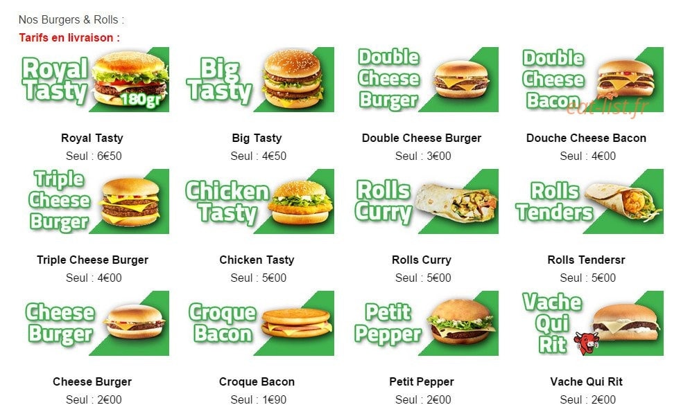 Good and Tasty — carte page 12