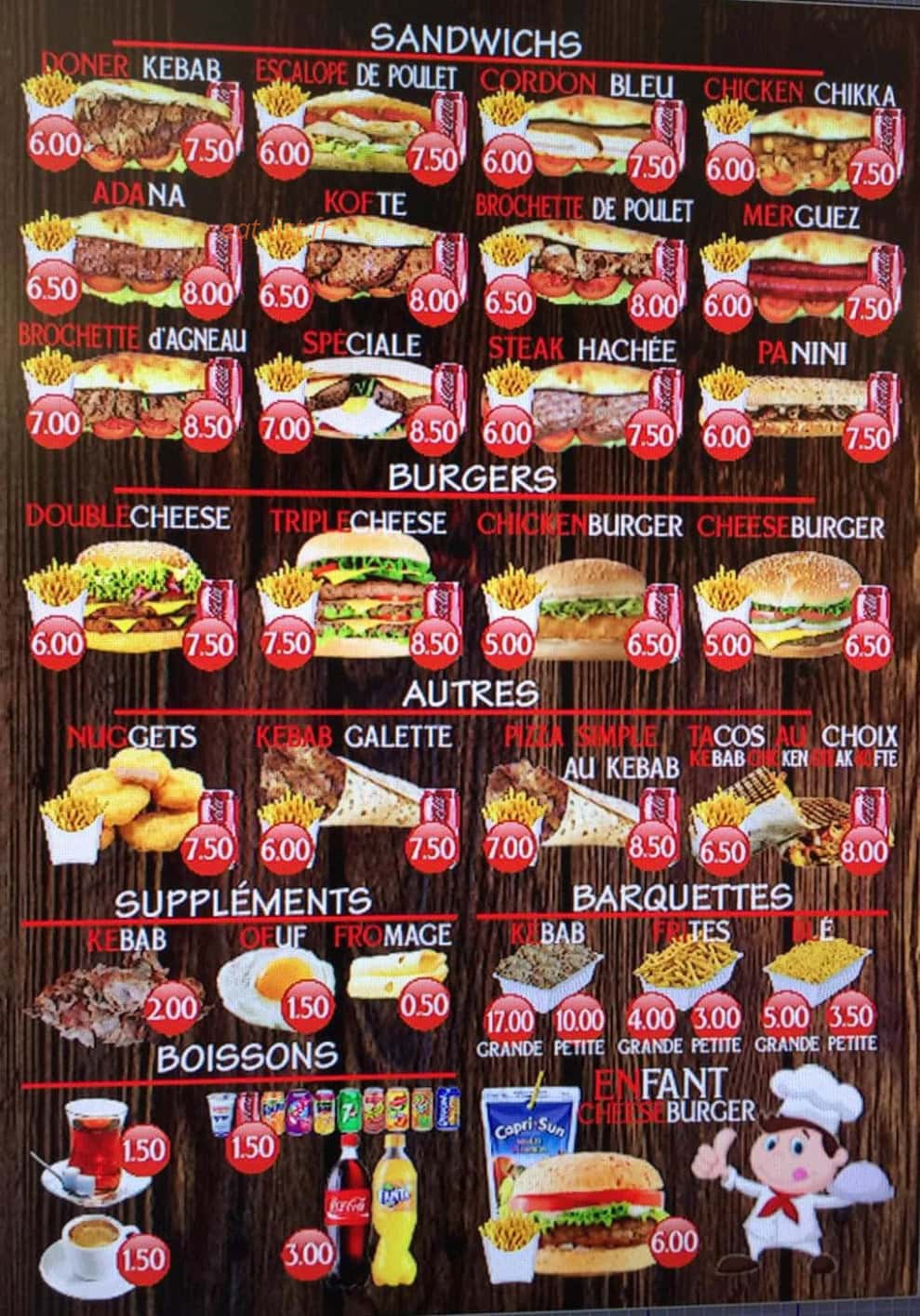 Grill Sultan — carte page 2