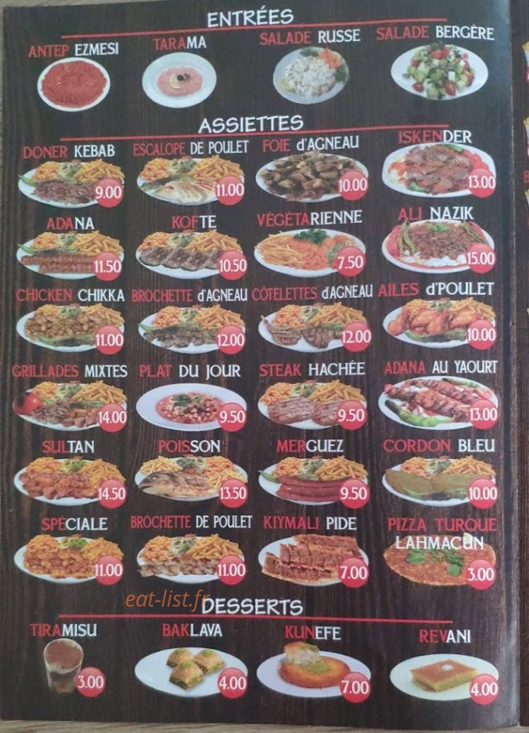 Grill zade — carte page 1