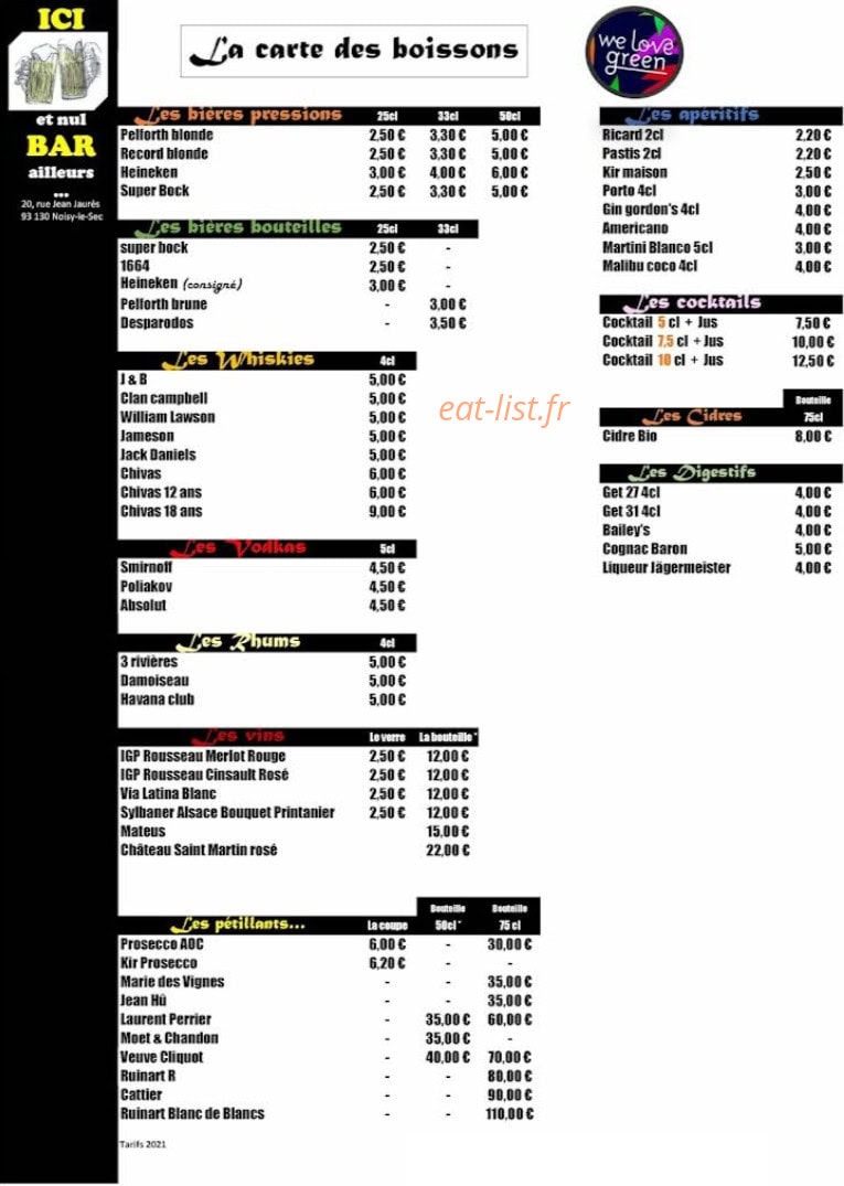 Ici et Nul Bar Ailleurs — carte page 2
