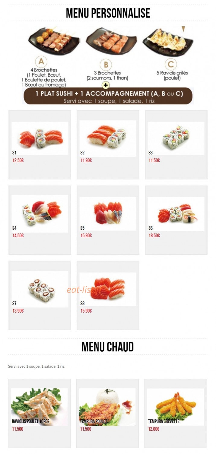 Kyoto Sushi — carte page 13
