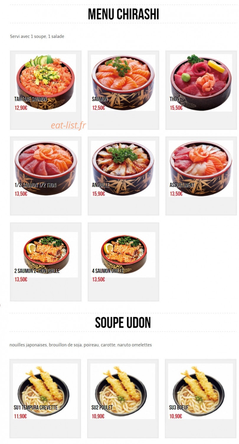 Kyoto Sushi — carte page 15