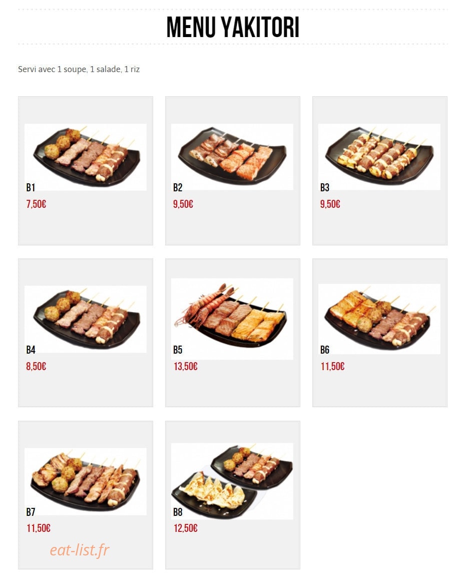 Kyoto Sushi — carte page 14