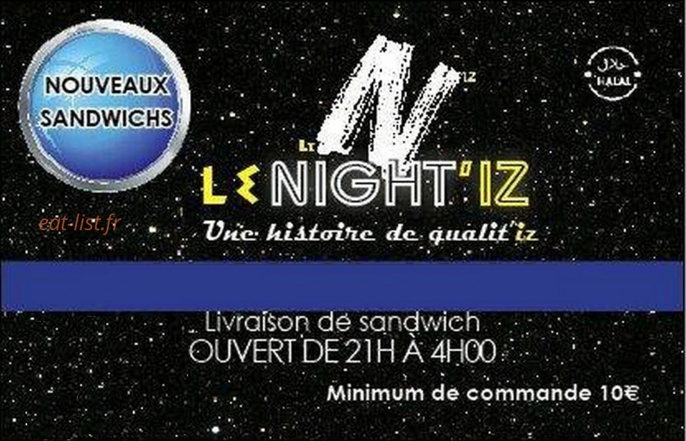 Le Night'iz — carte page 1