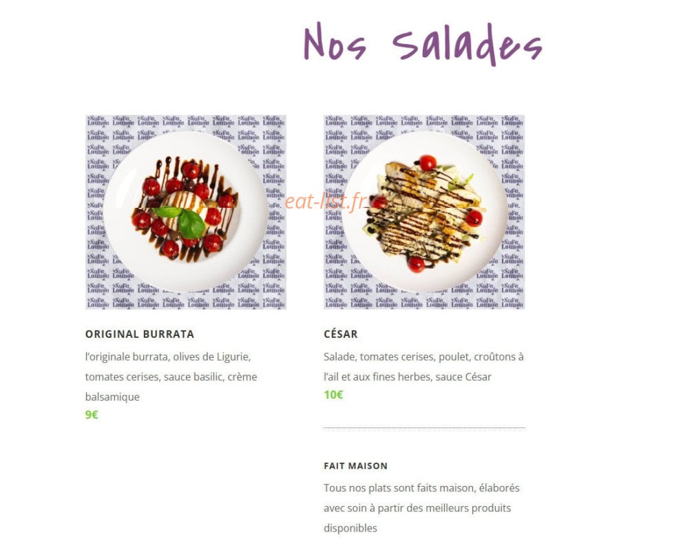 Le Safe Lounge — carte page 3