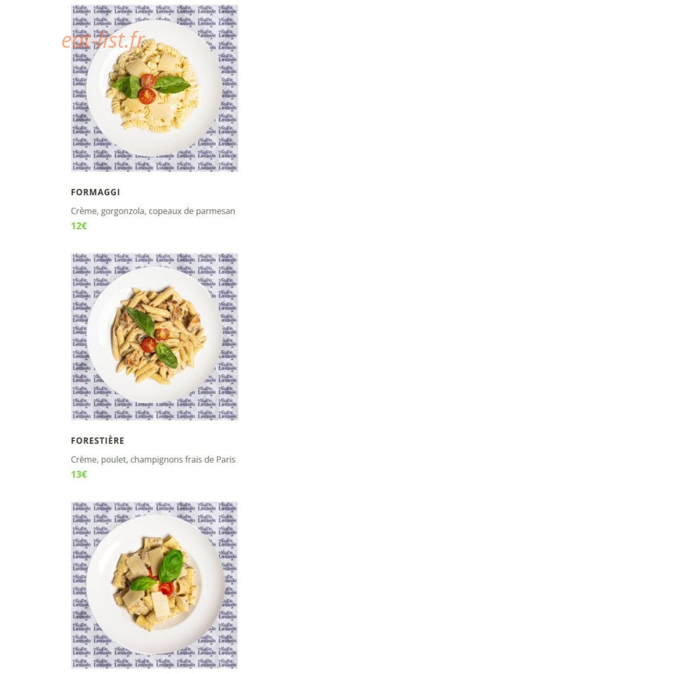 Le Safe Lounge — carte page 2