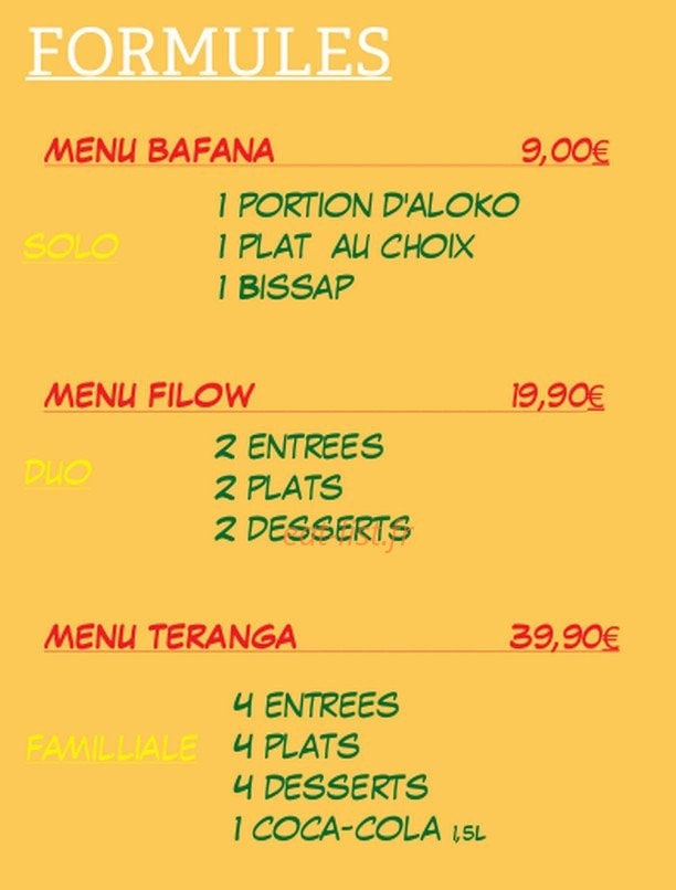 Mama Teranga — carte page 1