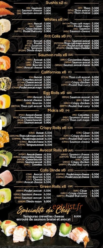 Mysushi MY — carte page 3
