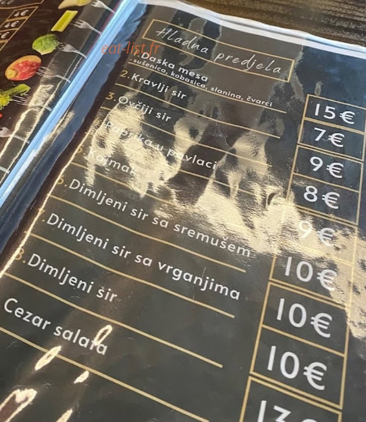 Restoran Gurman — carte page 1