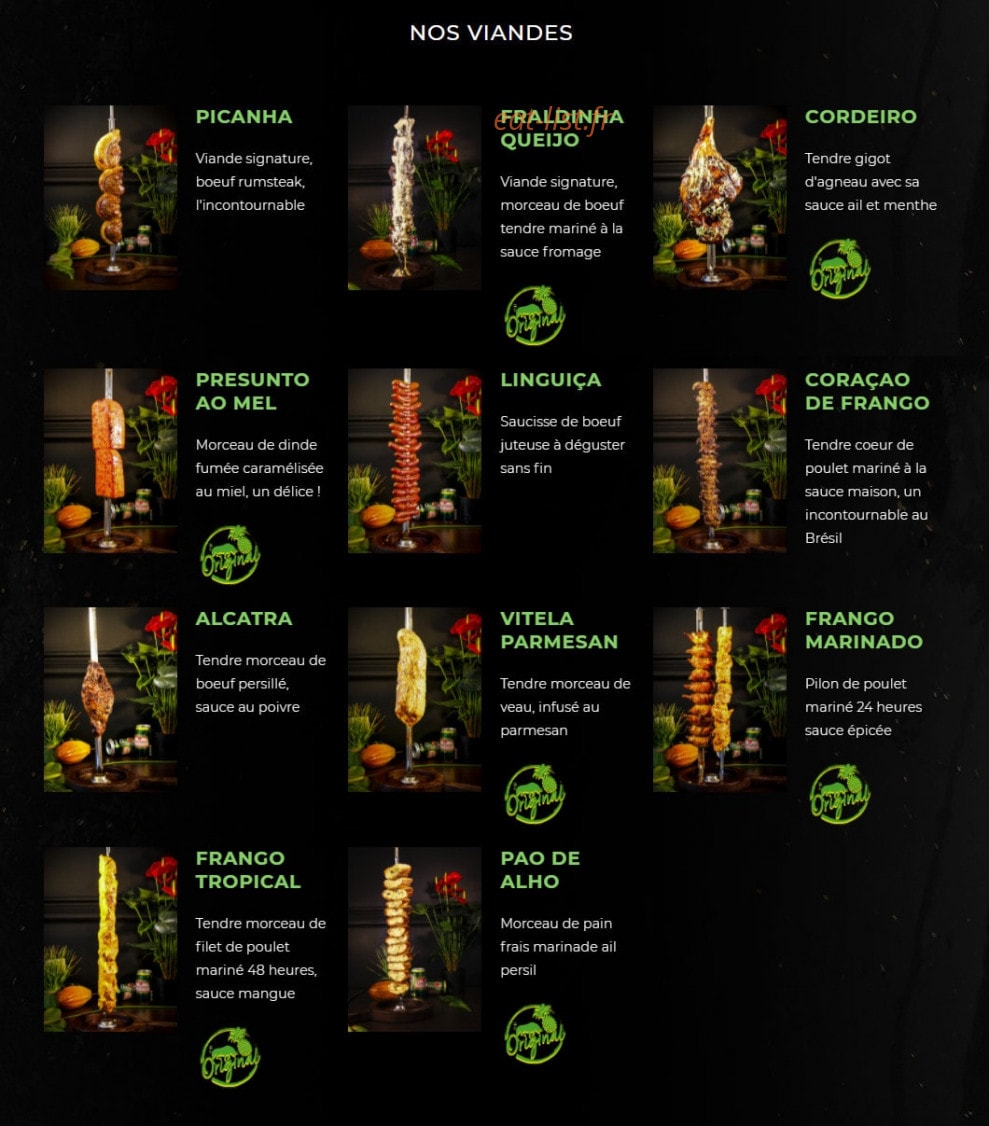 Rodizio Brazil — carte page 2