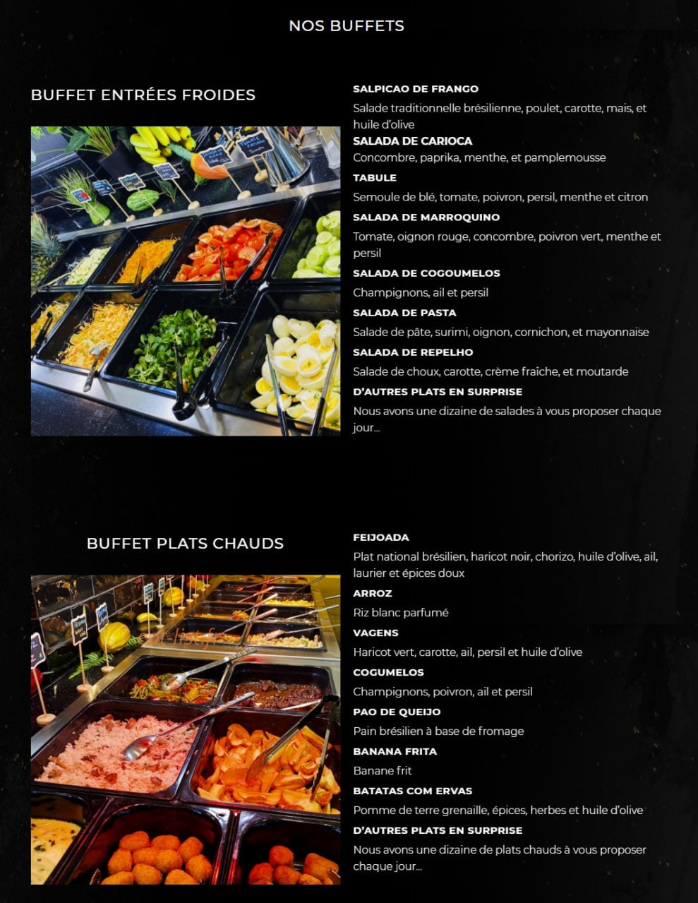 Rodizio Brazil — carte page 3
