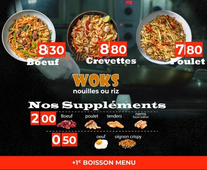Thaïs burger — carte page 1