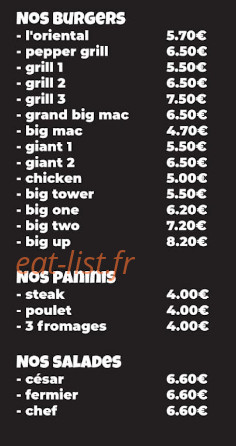 Thaïs burger — carte page 5