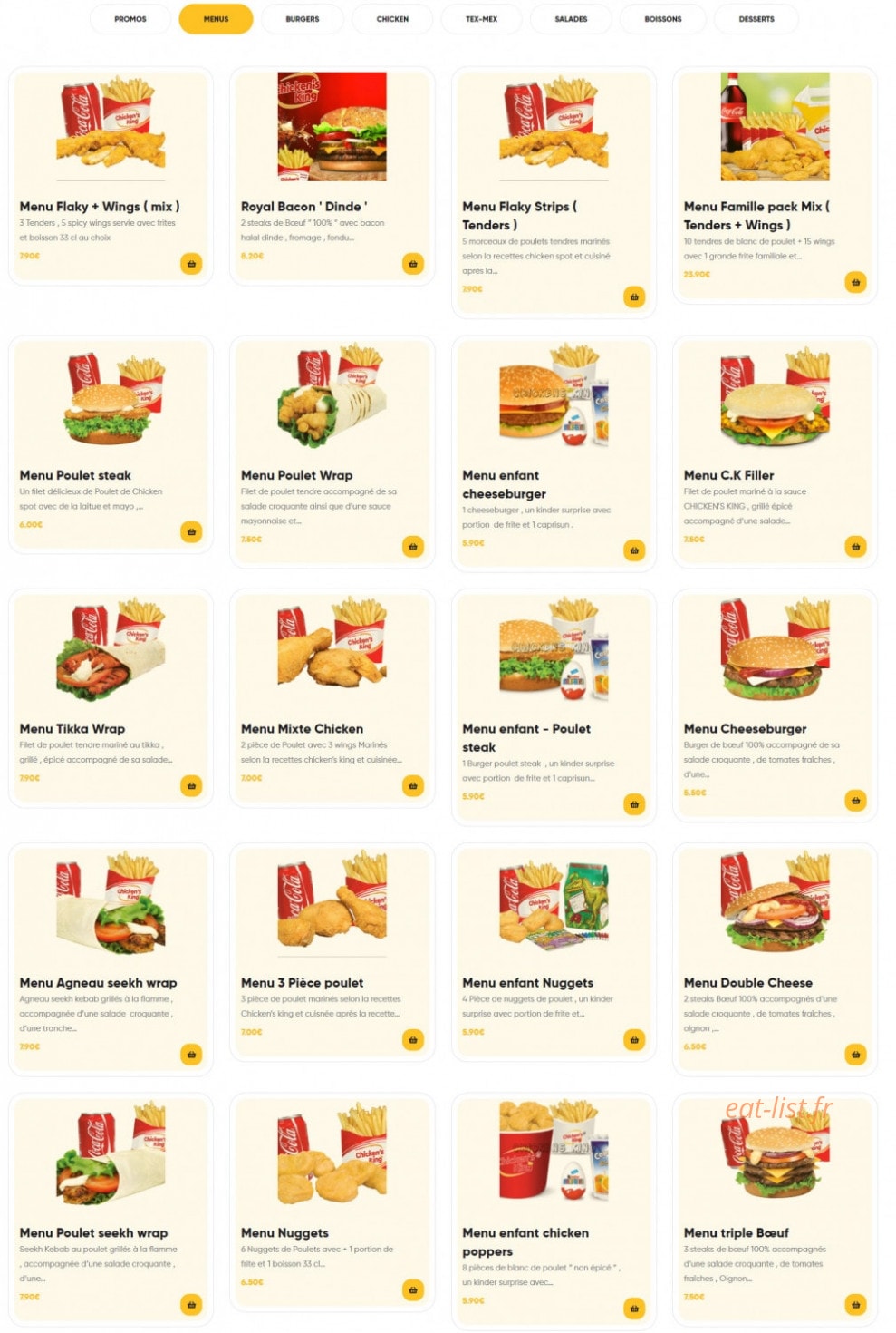 Chicken's King — carte page 2