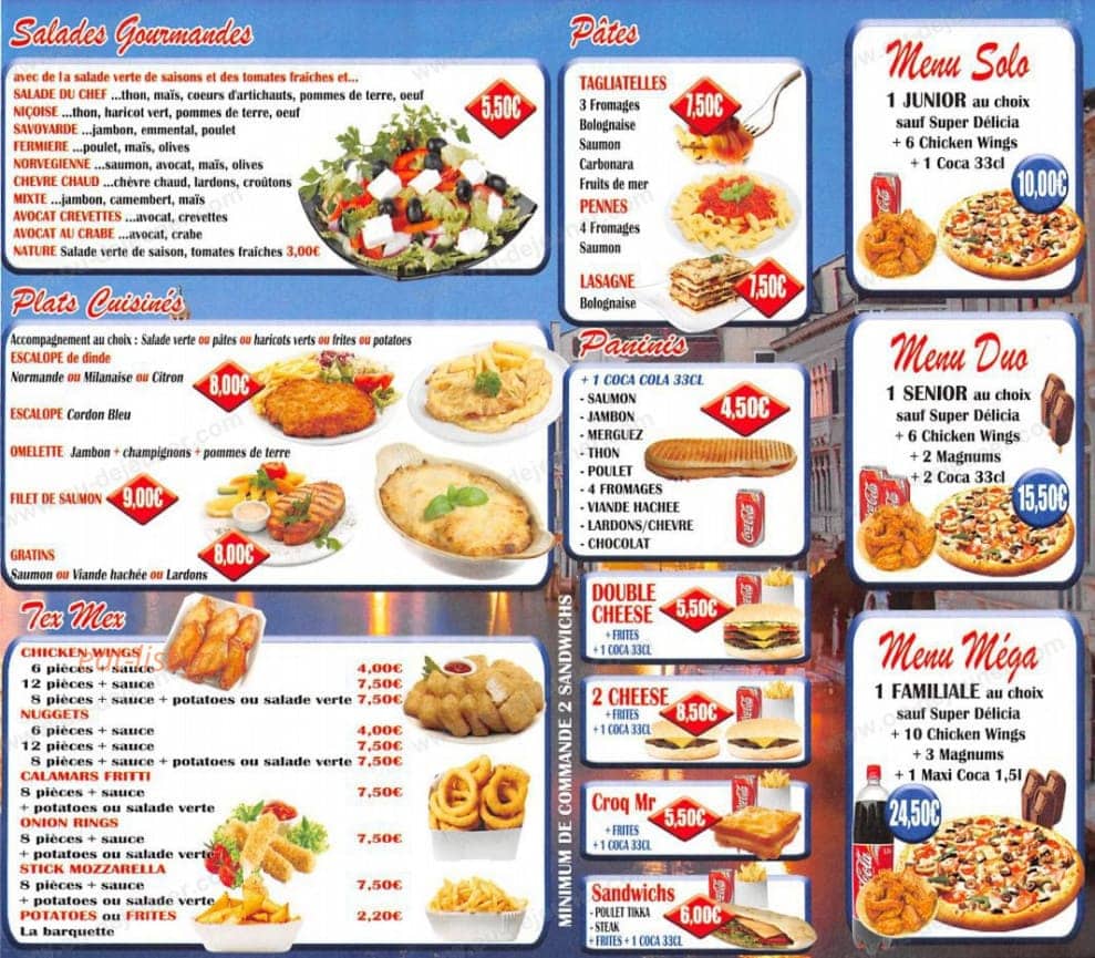 Delicia pizza — carte page 3