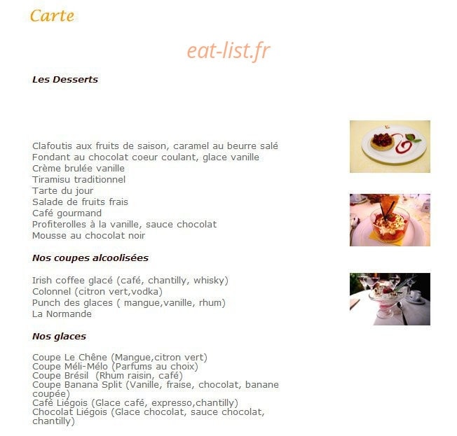 Le Chêne — carte page 6