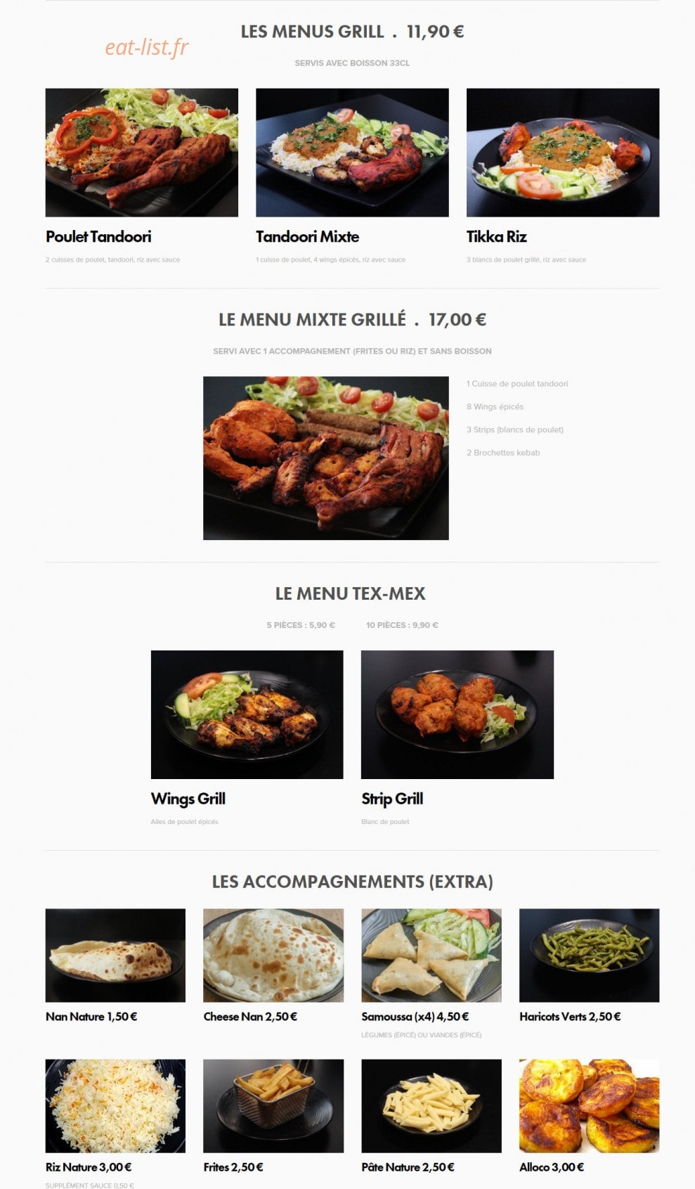 Le Cuistot — carte page 2