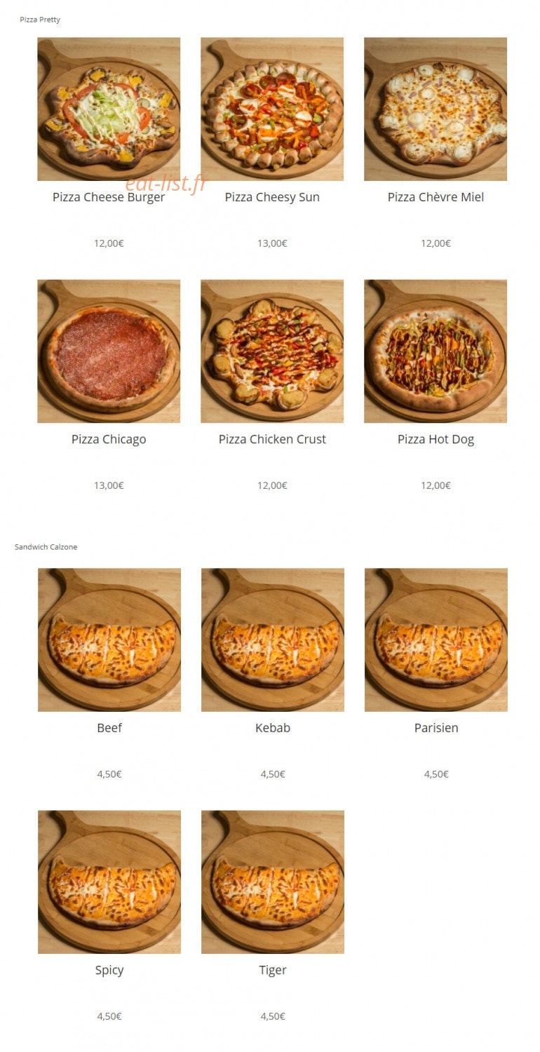 Pretty Pizza — carte page 4