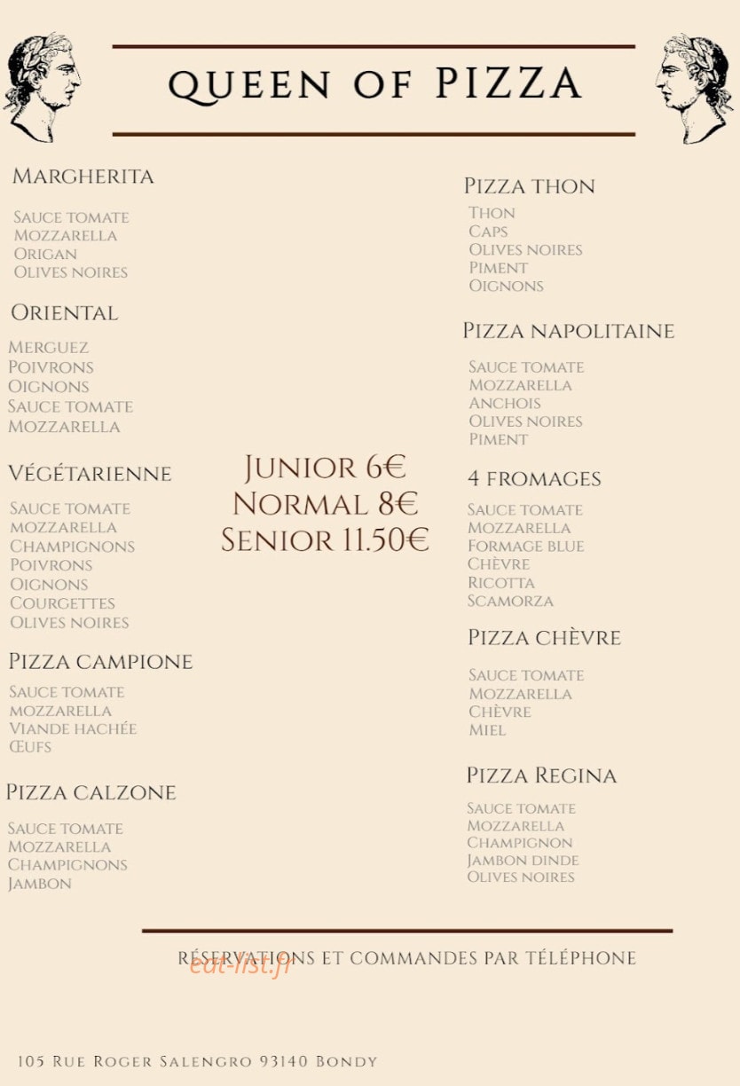 Queen of pizza — carte page 5