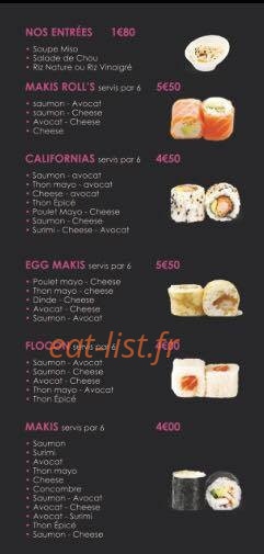 Sushi Dream — carte page 2