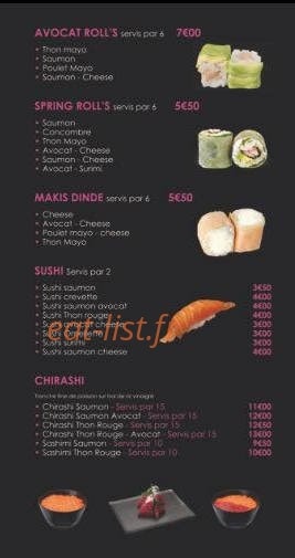 Sushi Dream — carte page 3