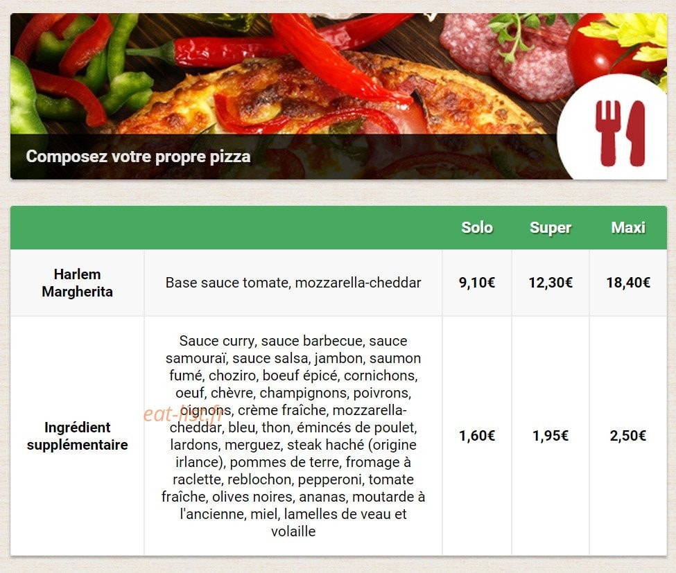 Allo-Pizza — carte page 4