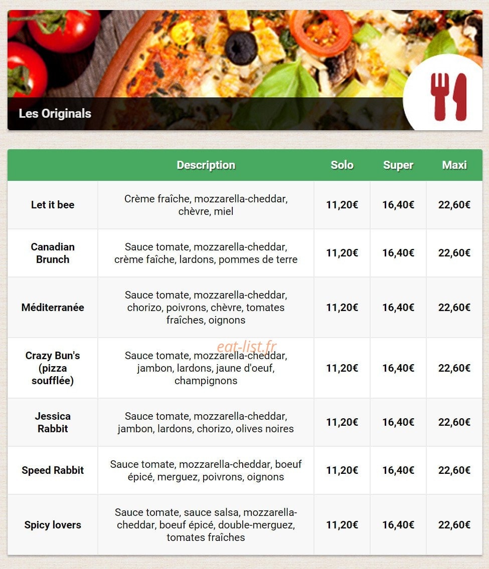 Allo-Pizza — carte page 6
