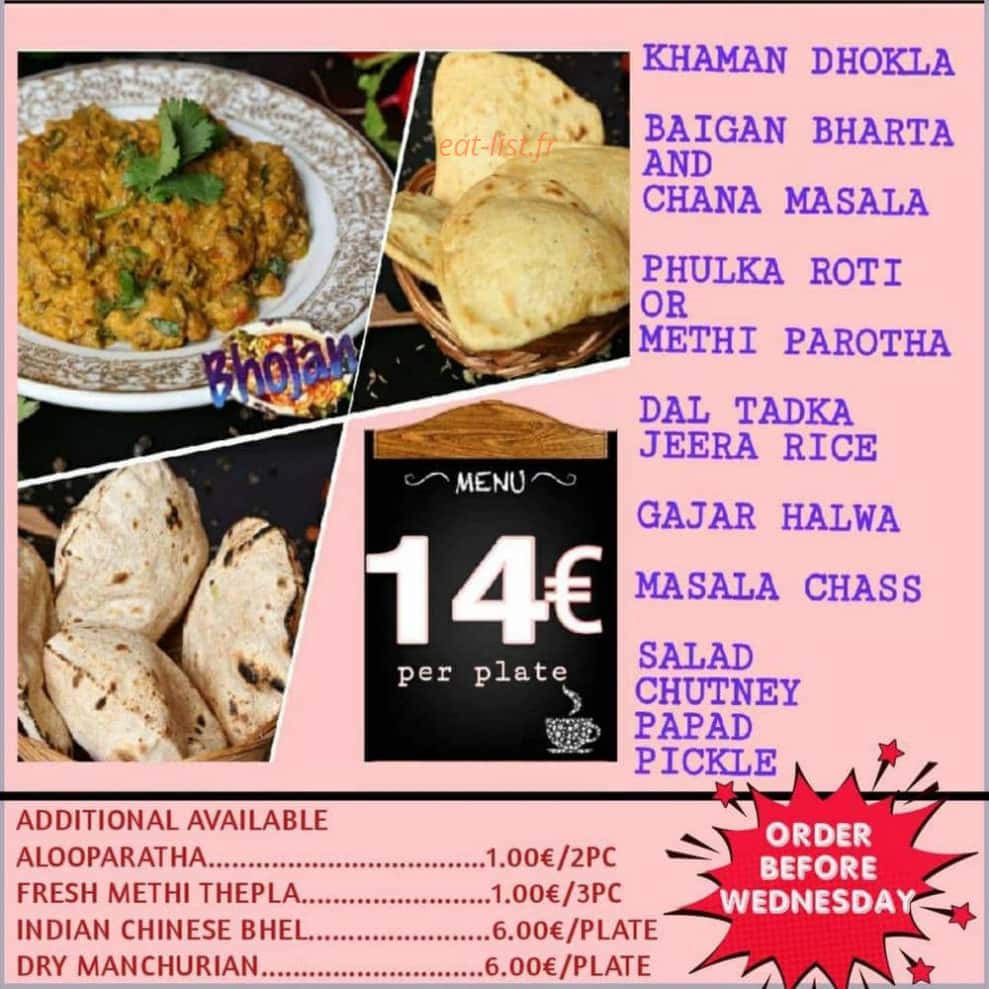 Bhojan 2 — carte page 1