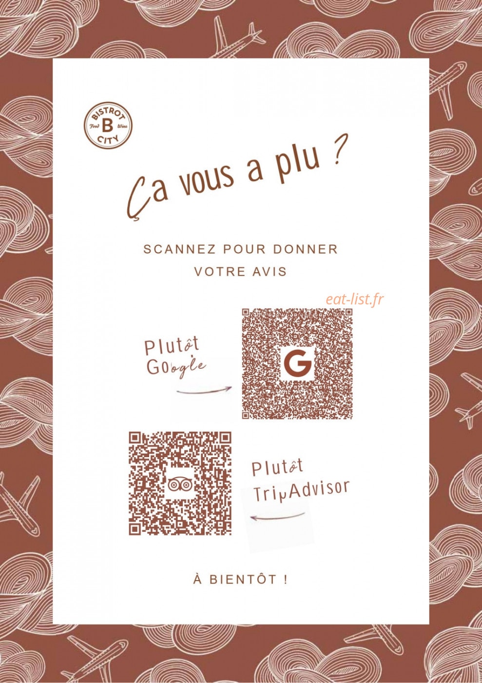 Bistrot City Le Bourget — carte page 7