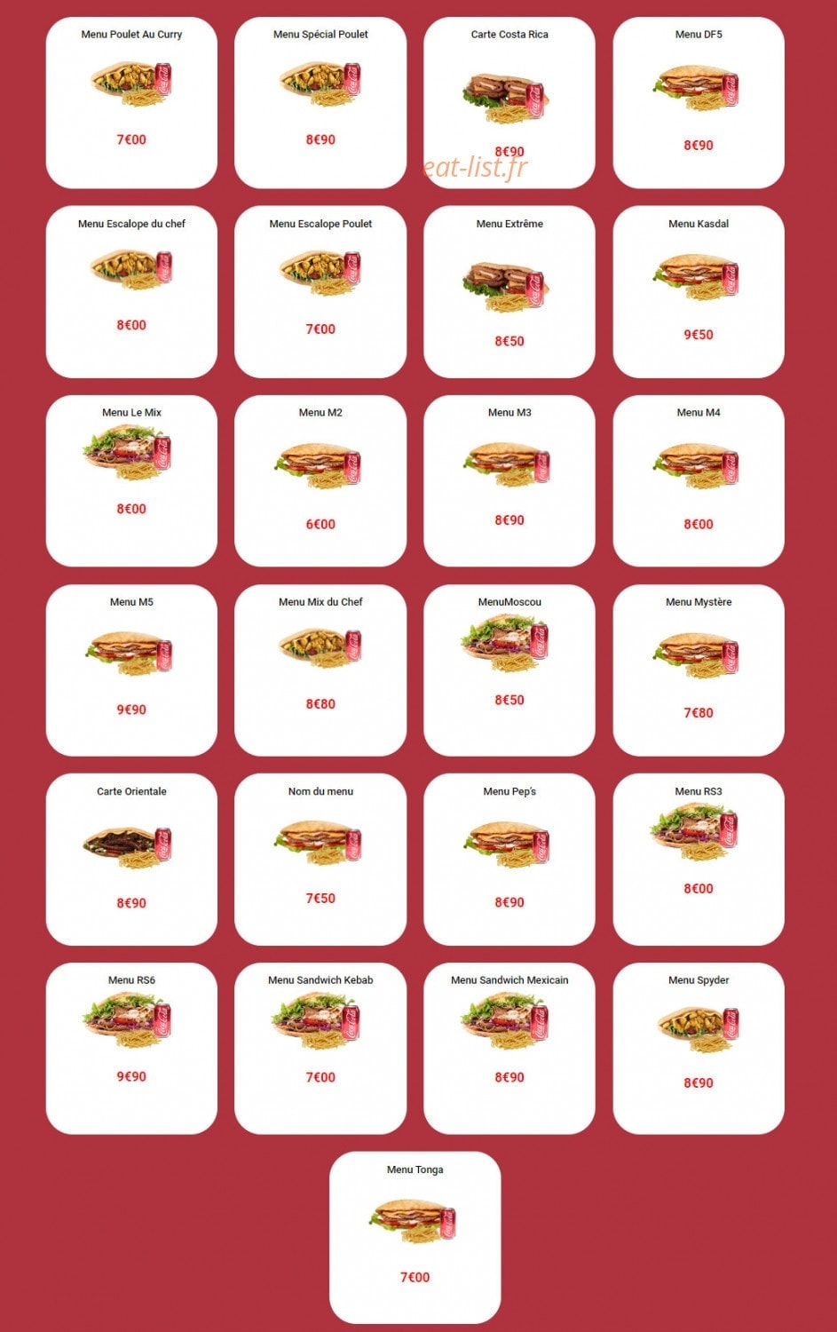 Delice DF5 — carte page 1