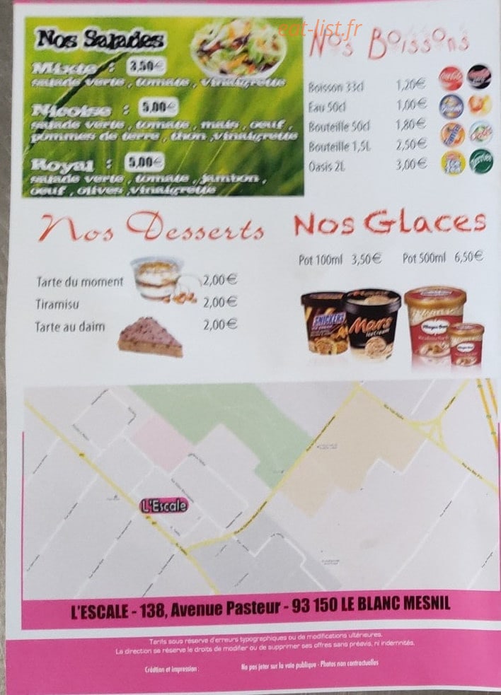 L'Escale — carte page 4