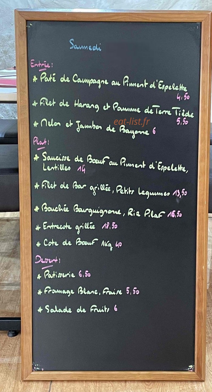Le Saint Hubert — carte page 1