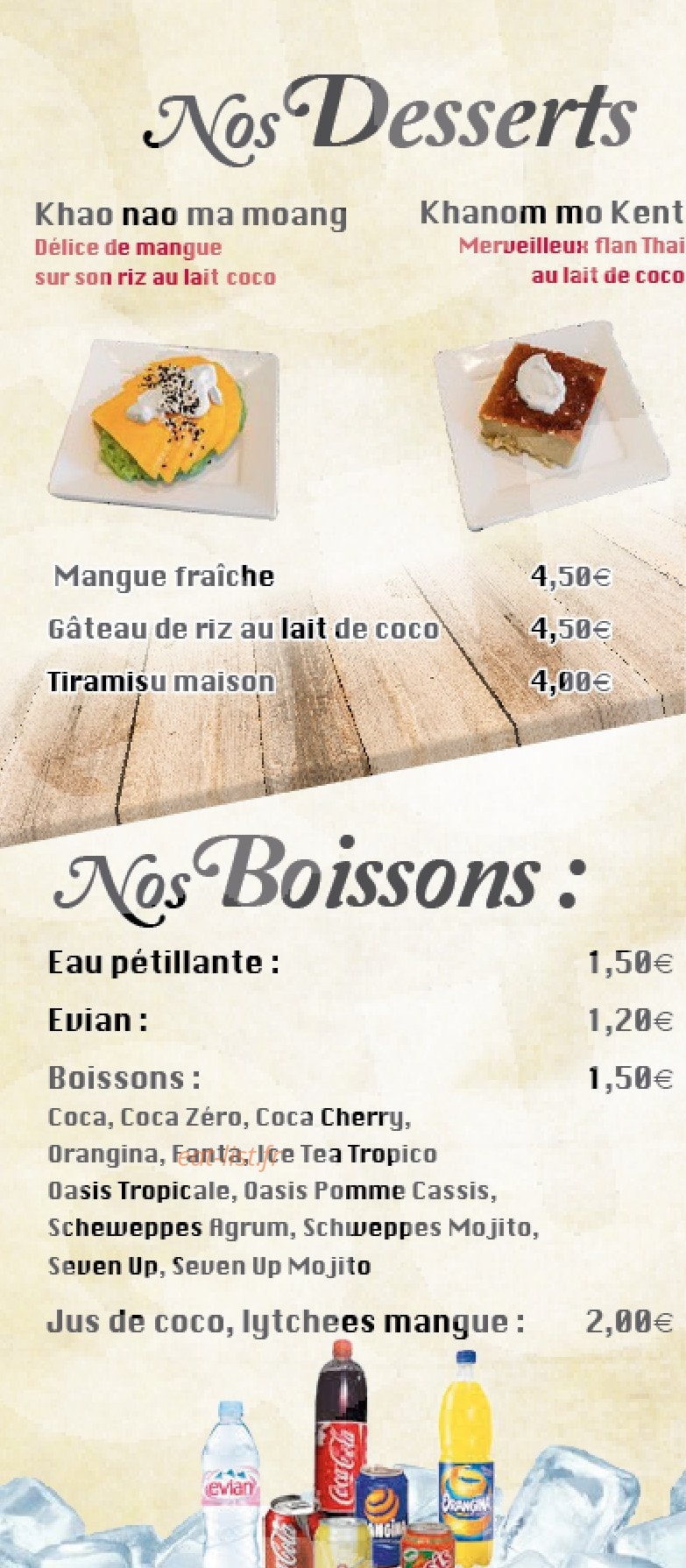 Mai Thai — carte page 5