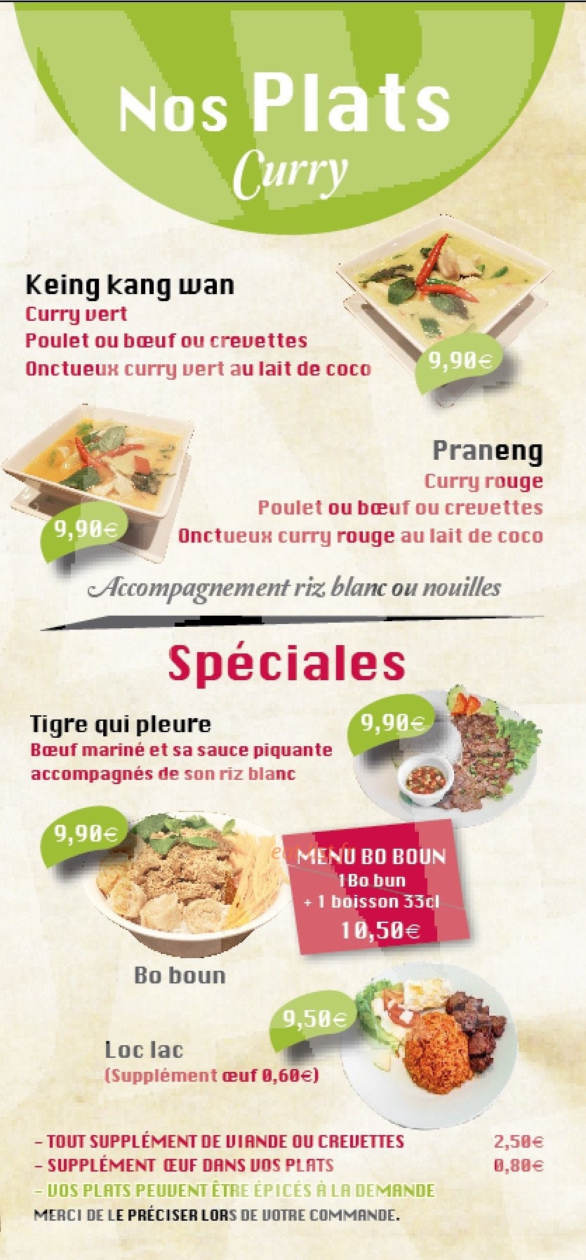 Mai Thai — carte page 3